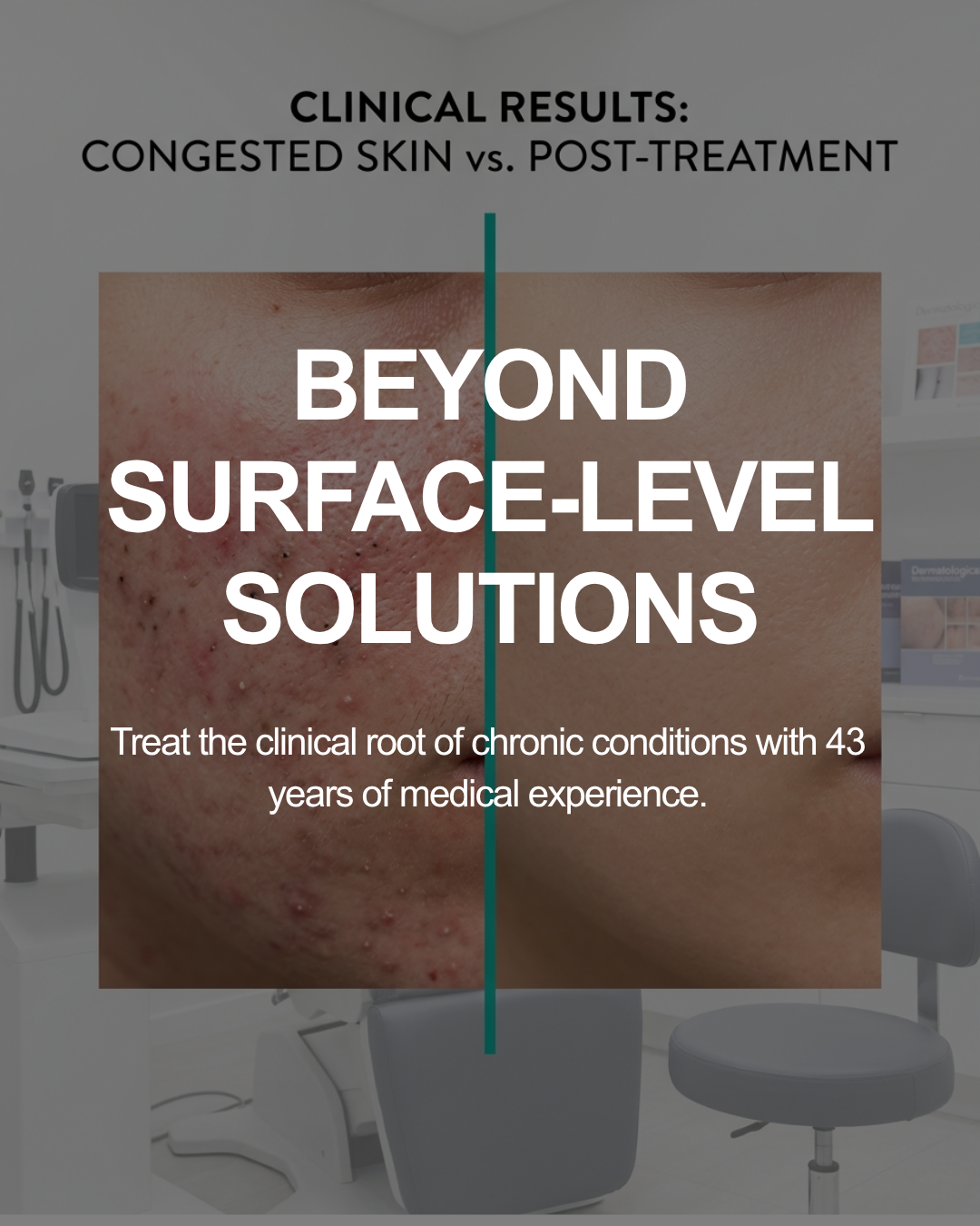 Visible skin improvement after professional dermatology treatment